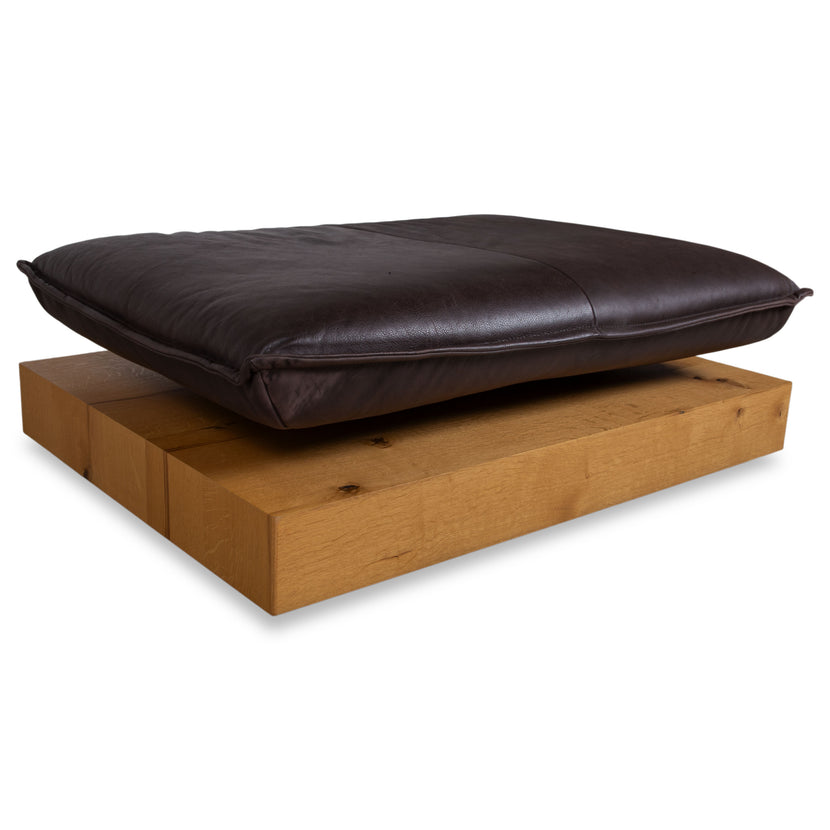 Koinor Free Motion Edit 3 Cuir Repose-pieds Marron Chocolat Bois fonction manuelle
