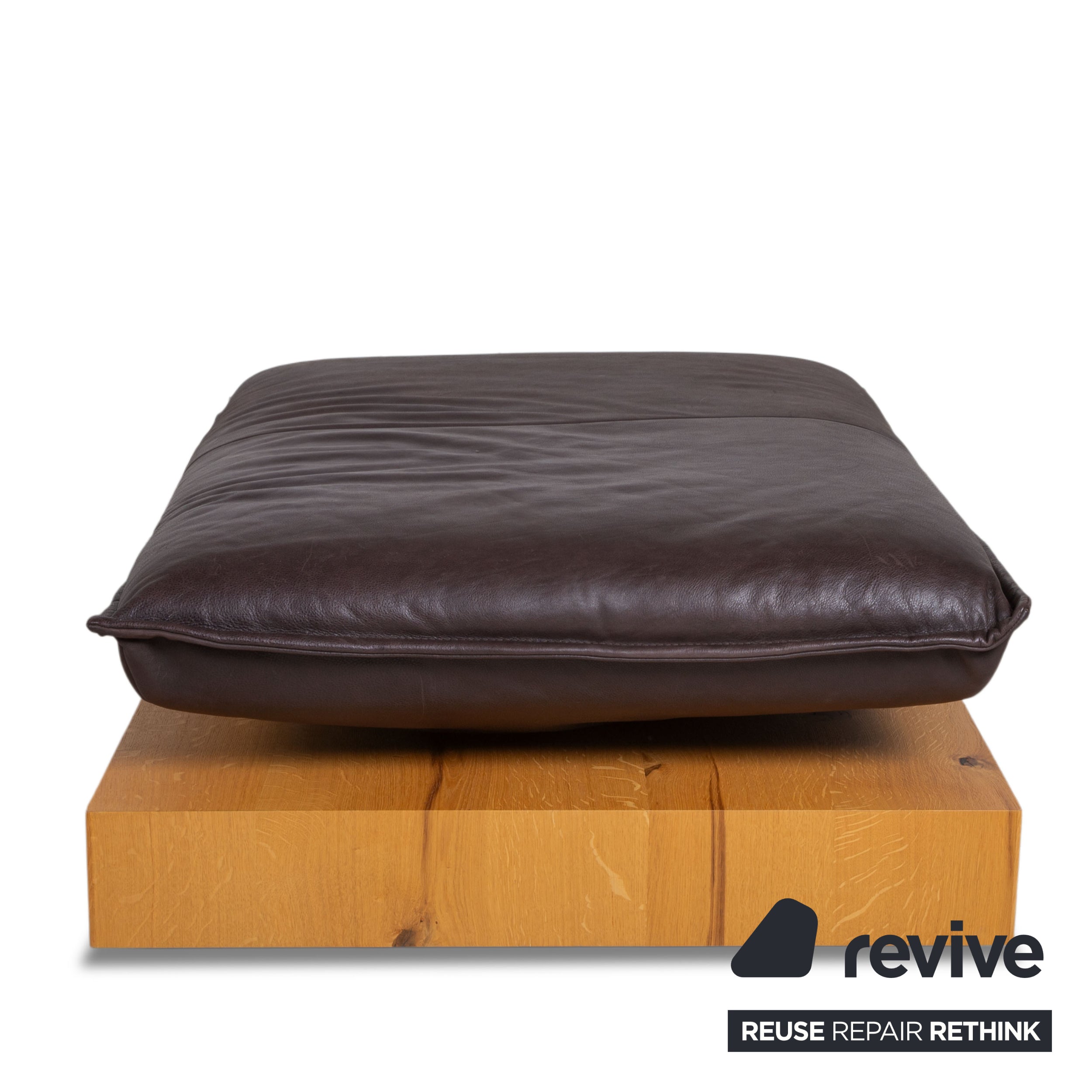 Koinor Free Motion Edit 3 Cuir Repose-pieds Marron Chocolat Bois fonction manuelle