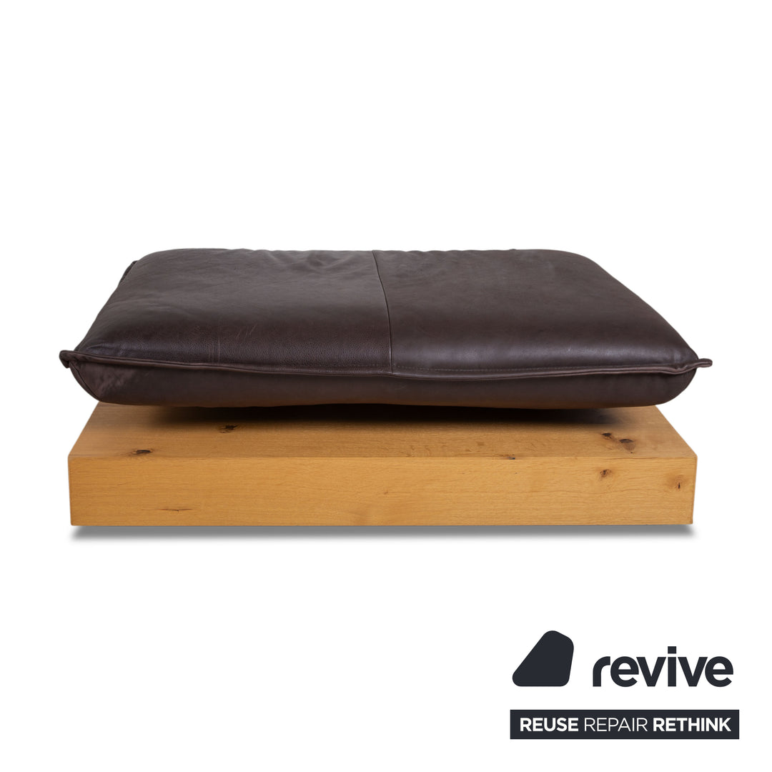 Koinor Free Motion Edit 3 Cuir Repose-pieds Marron Chocolat Bois fonction manuelle