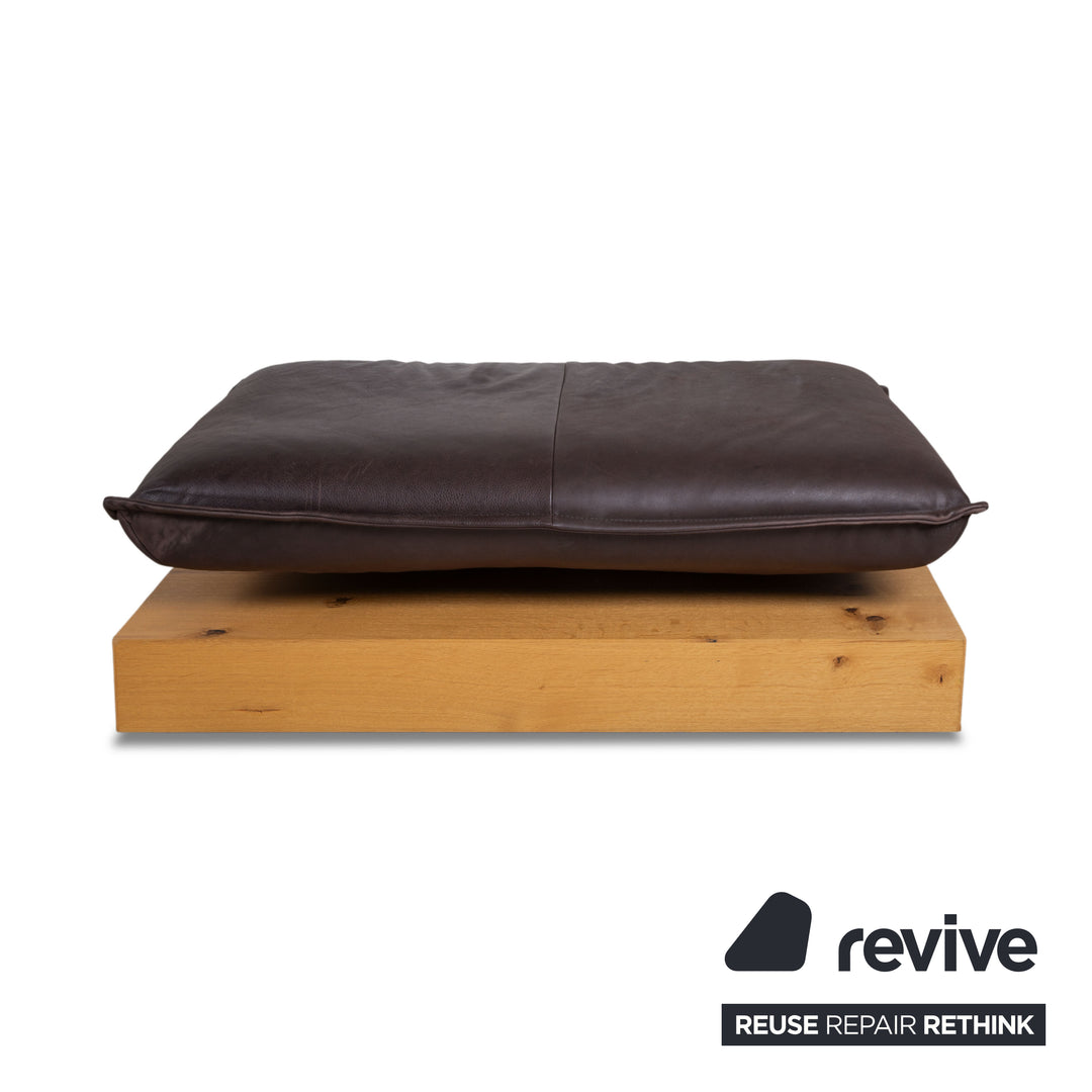 Koinor Free Motion Edit 3 Leder Hocker Schoko Braun Holz manuelle Funktion