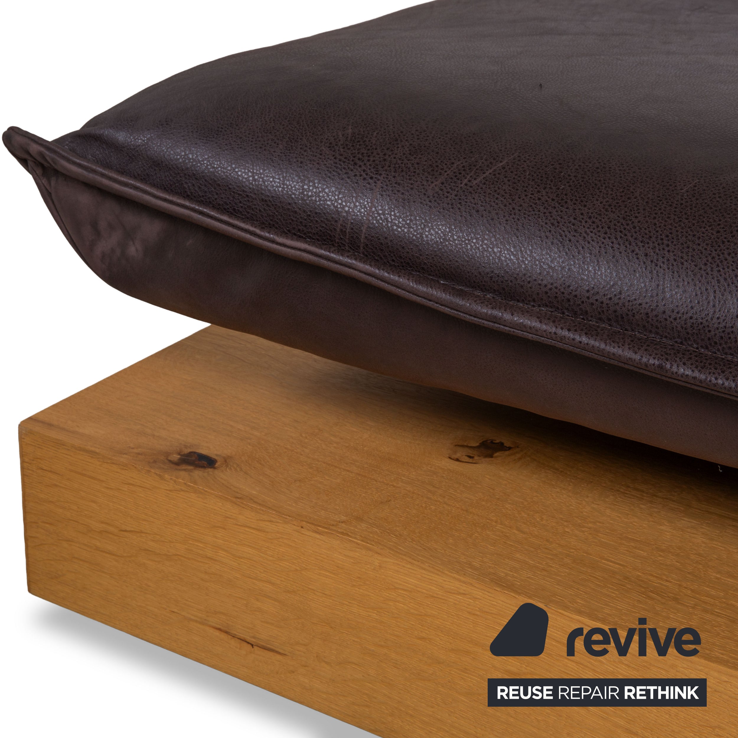 Koinor Free Motion Edit 3 Cuir Repose-pieds Marron Chocolat Bois fonction manuelle