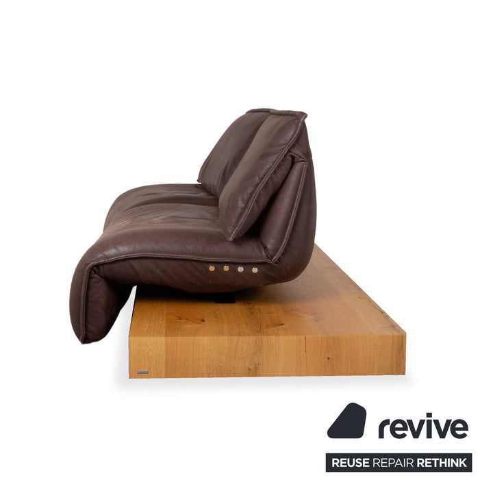 Koinor Free Motion Edit 3 Leder Zweisitzer Braun elektrische Funktion Sofa Couch