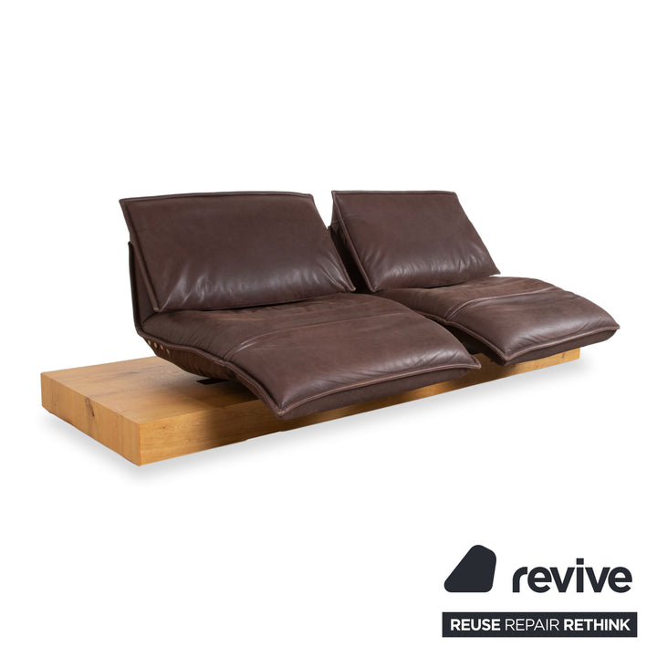 Koinor Free Motion Edit 3 Leder Zweisitzer Braun elektrische Funktion Sofa Couch