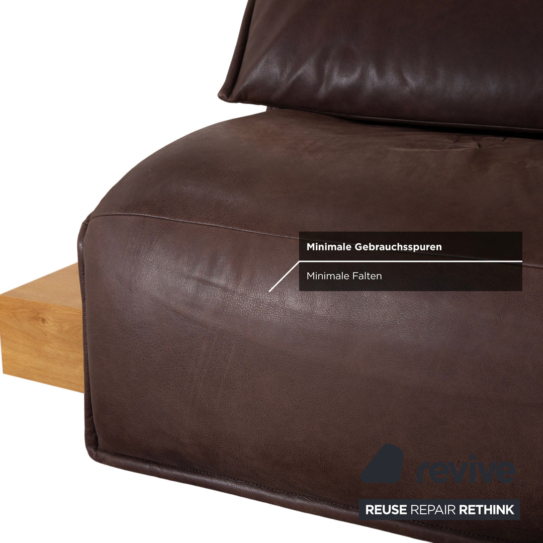 Koinor Free Motion Edit 3 Leder Zweisitzer Braun elektrische Funktion Sofa Couch