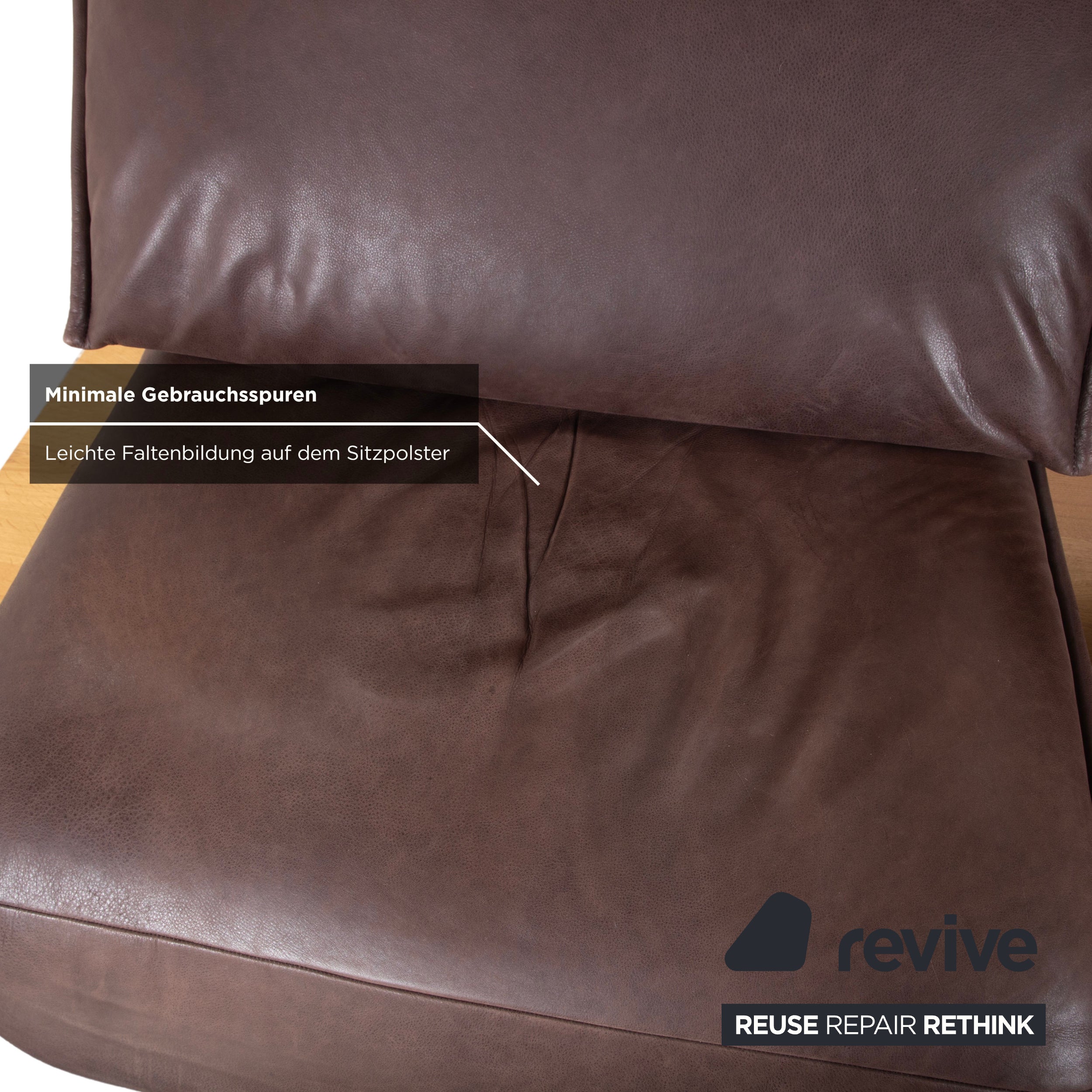 Koinor Free Motion Edit 3 Leder Zweisitzer Braun elektrische Funktion Sofa Couch