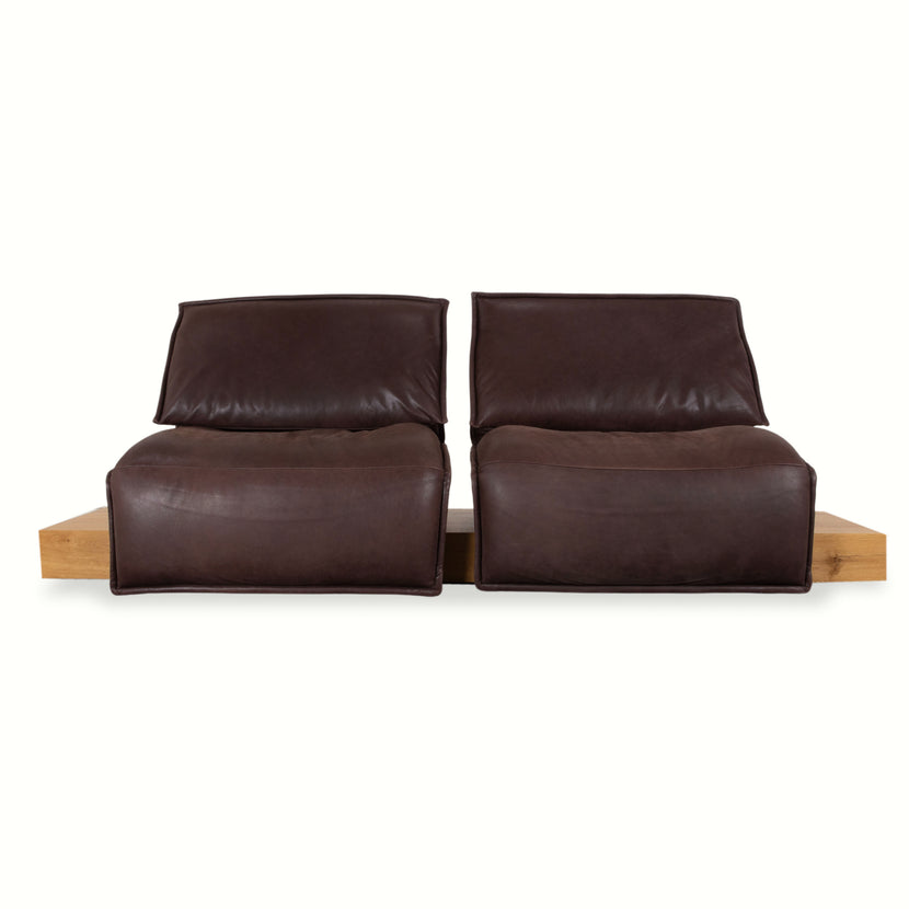 Koinor Free Motion Edit 3 Leder Zweisitzer Braun elektrische Funktion Sofa Couch