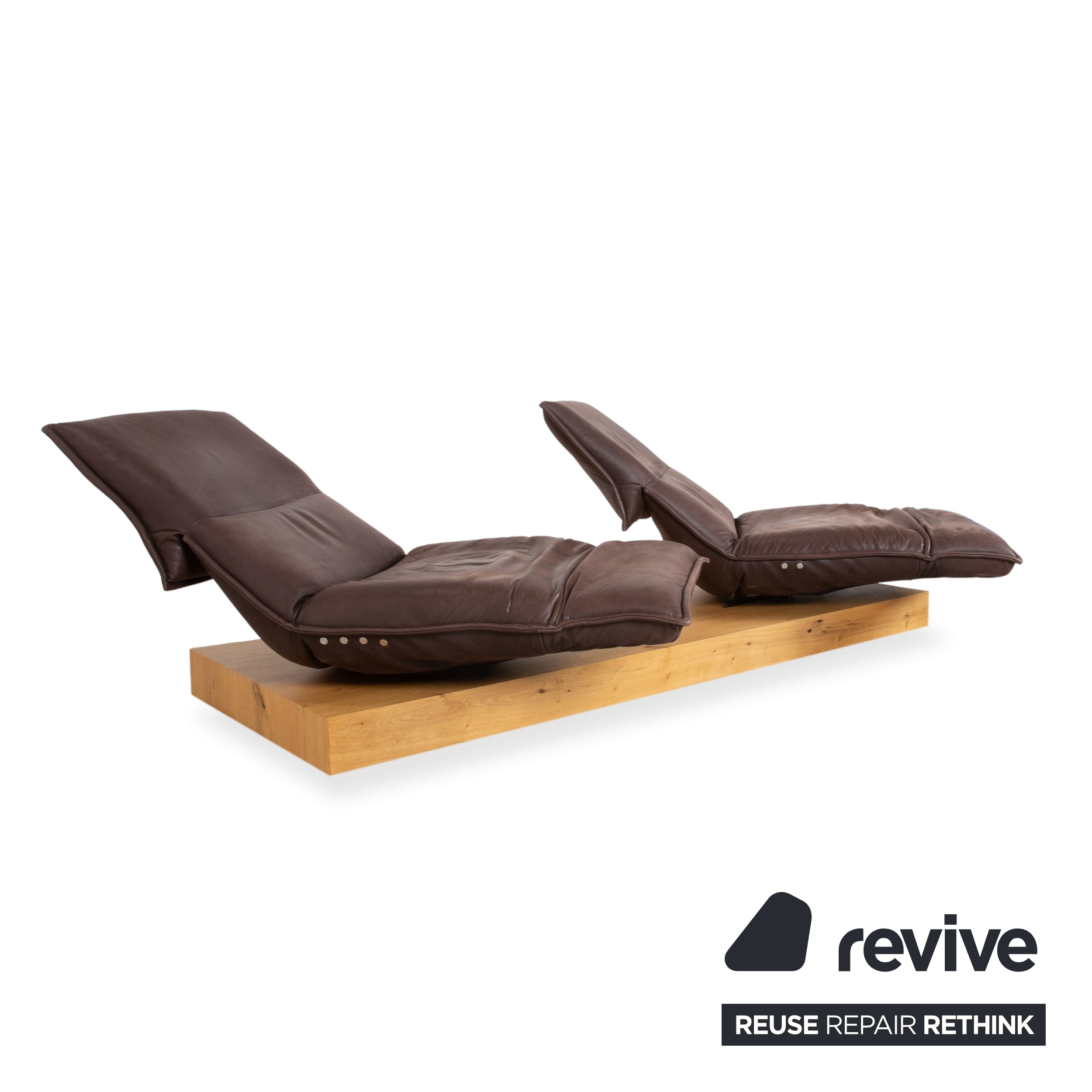 Koinor Free Motion Edit 3 Leder Zweisitzer Braun elektrische Funktion Sofa Couch