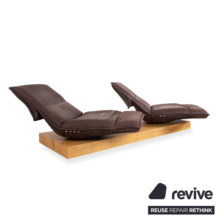 Koinor Free Motion Edit 3 Leder Zweisitzer Braun elektrische Funktion Sofa Couch