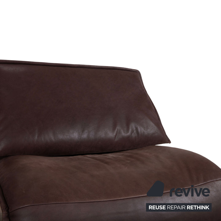 Koinor Free Motion Edit 3 Leder Zweisitzer Braun elektrische Funktion Sofa Couch