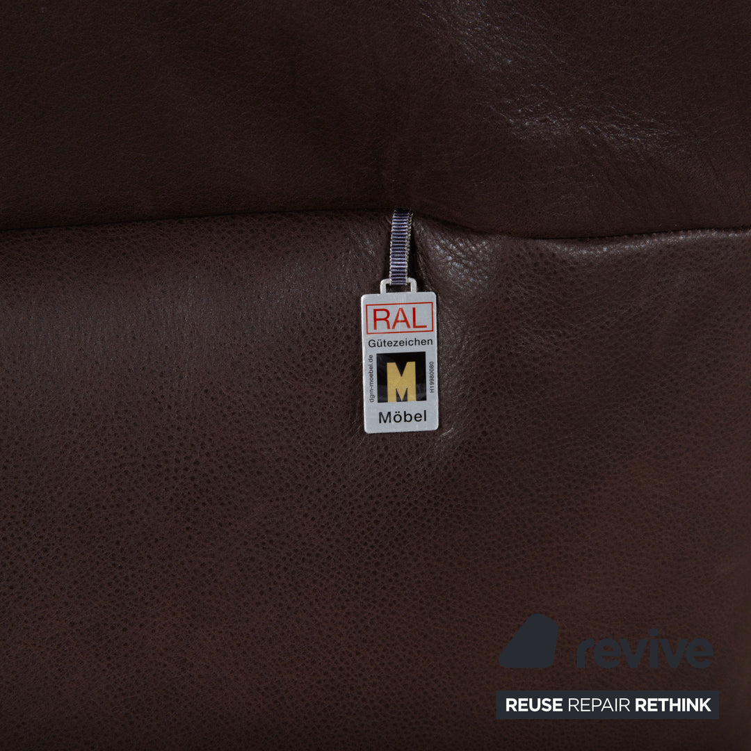 Koinor Free Motion Edit 3 Leder Zweisitzer Braun elektrische Funktion Sofa Couch
