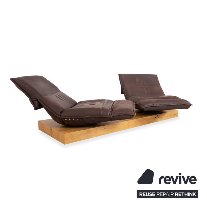 Koinor Free Motion Edit 3 Leder Zweisitzer Braun elektrische Funktion Sofa Couch