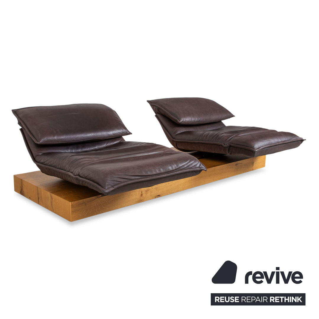 Koinor Free Motion Edit 3 Leder Zweisitzer Sofa Schoko Braun Couch elektrische Funktion