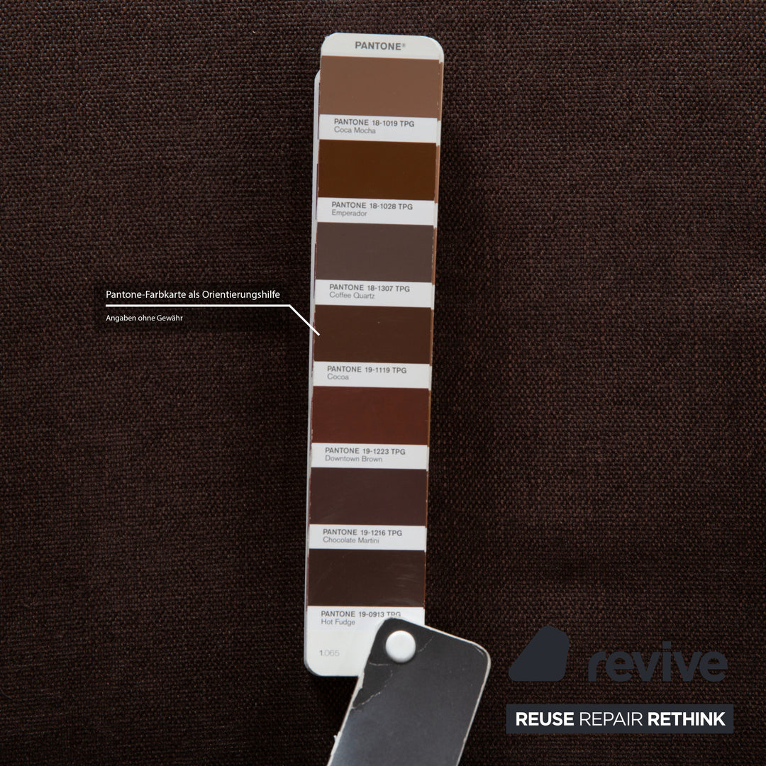 Canapé 2 places en tissu et bois Koinor Free Motion Edit Marron fonction électrique