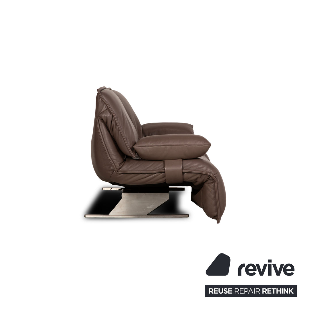 Koinor Free Motion Epiq Leder Sofa Garnitur Braun Zweisitzer  Sofa Couch elektrische Funktion