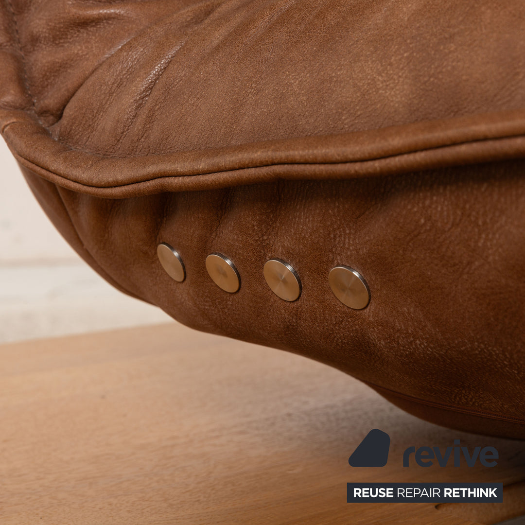 Koinor Free Motion Epos 2 Leather Two Seater Brown Electric Function Sofa Couch