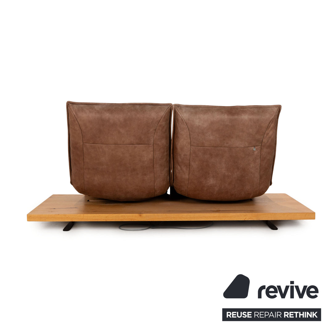 Koinor Free Motion Epos 2 Leather Two Seater Brown Electric Function Sofa Couch