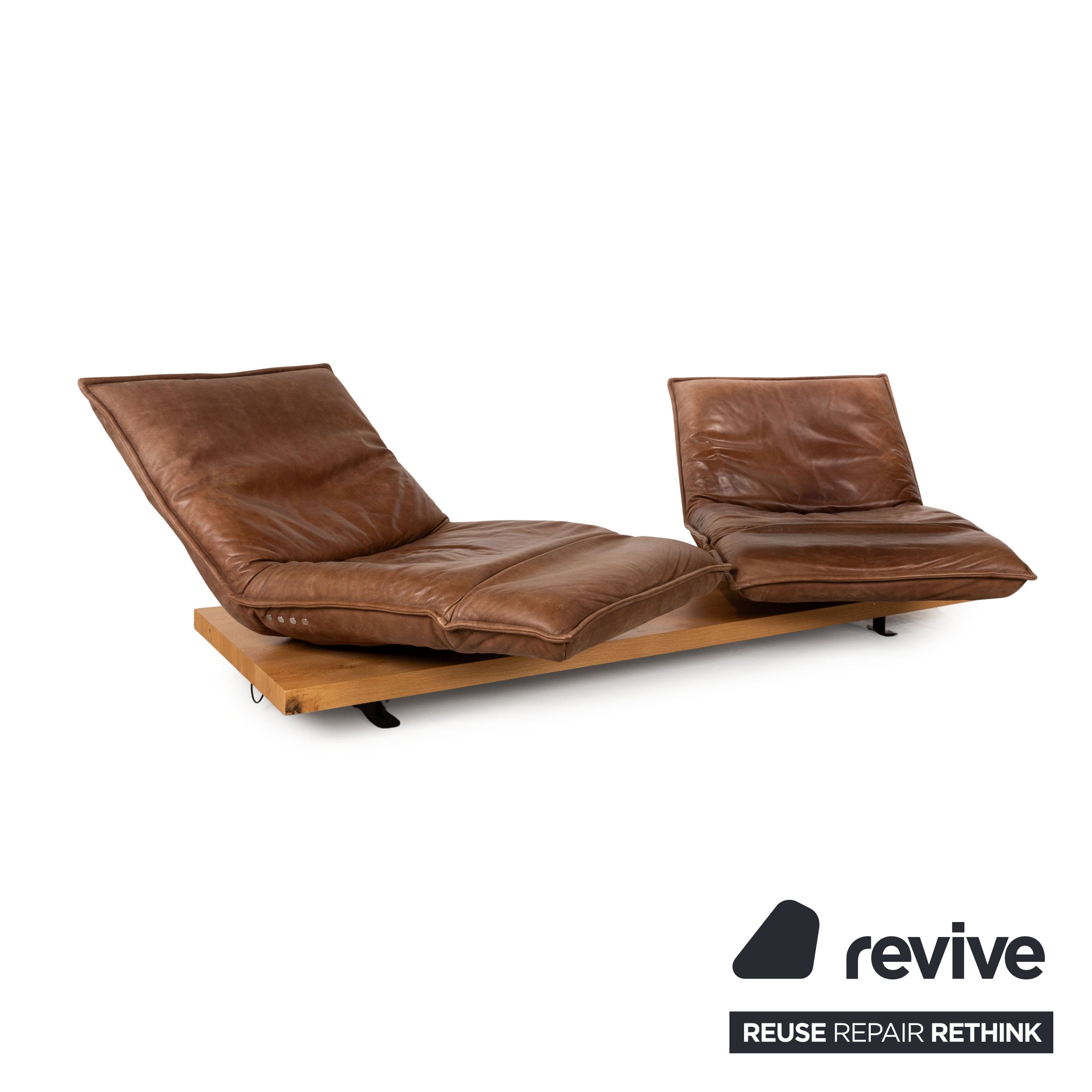 Koinor Free Motion Epos 2 Leder Zweisitzer Braun elektrische Funktion Sofa Couch