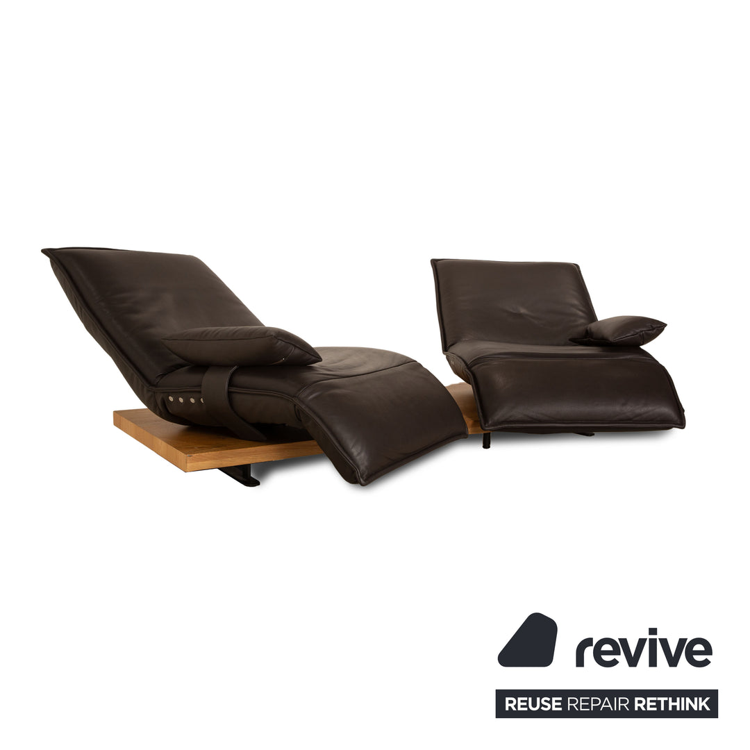 Koinor Free Motion Epos 2 Leder Zweisitzer Braun elektrische Funktion Sofa Couch