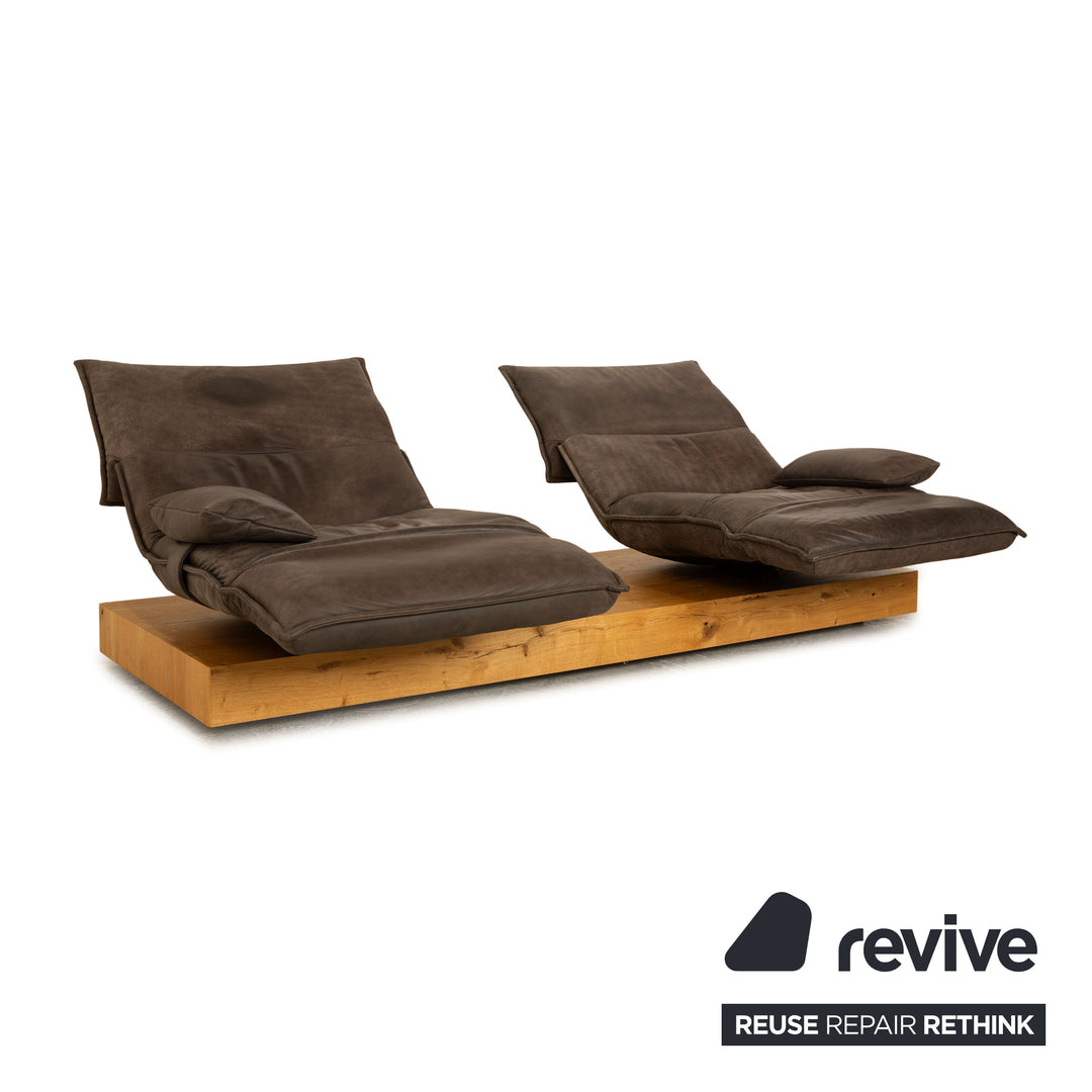 Koinor Free Motion Edit 2 Leder Zweisitzer Braun elektrische Funktion Sofa Couch