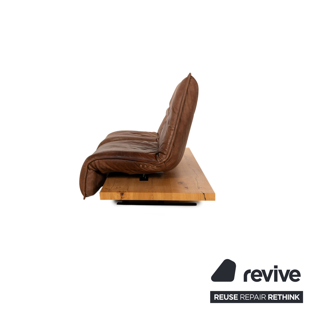 Koinor Free Motion Epos 2 Leather Two Seater Brown Electric Function Sofa Couch