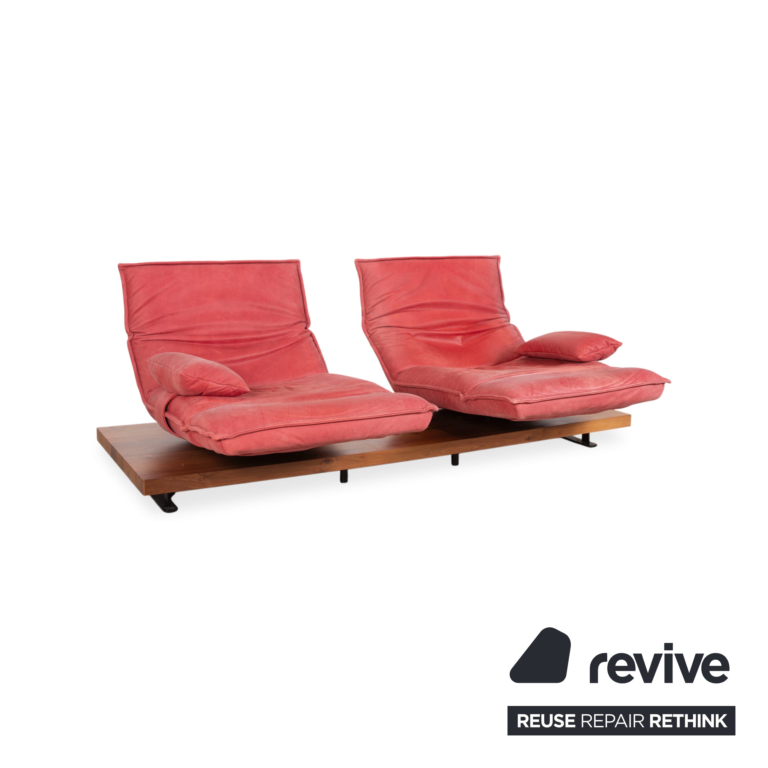 Koinor Free Motion Epos 2 Leder Zweisitzer Rot elektrische Funktion Sofa Couch