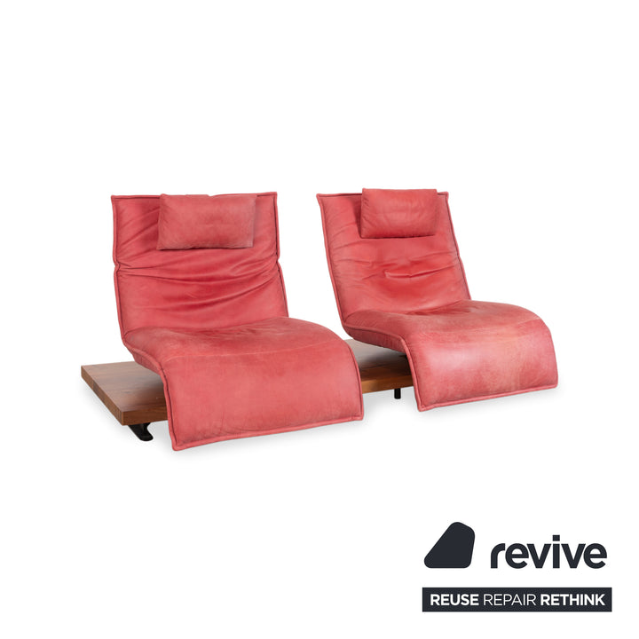 Koinor Free Motion Epos 2 Leder Zweisitzer Rot elektrische Funktion Sofa Couch