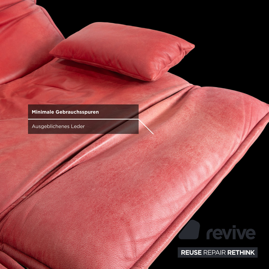 Koinor Free Motion Epos 2 Leather Two-Seater Red Electric Function Sofa Couch