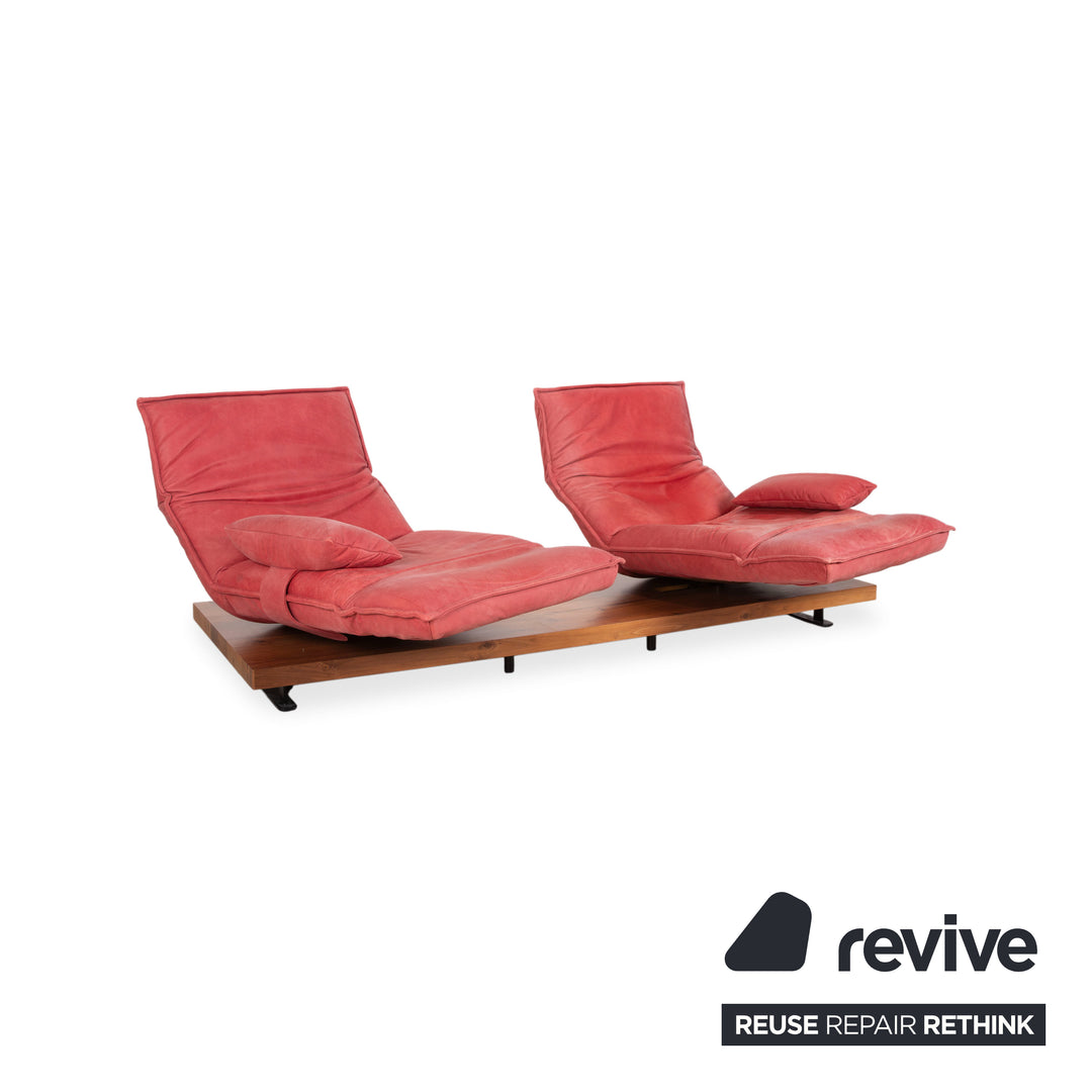 Koinor Free Motion Epos 2 Leder Zweisitzer Rot elektrische Funktion Sofa Couch