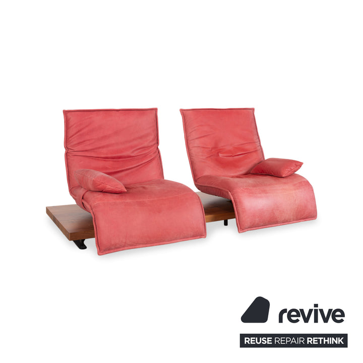 Koinor Free Motion Epos 2 Leder Zweisitzer Rot elektrische Funktion Sofa Couch