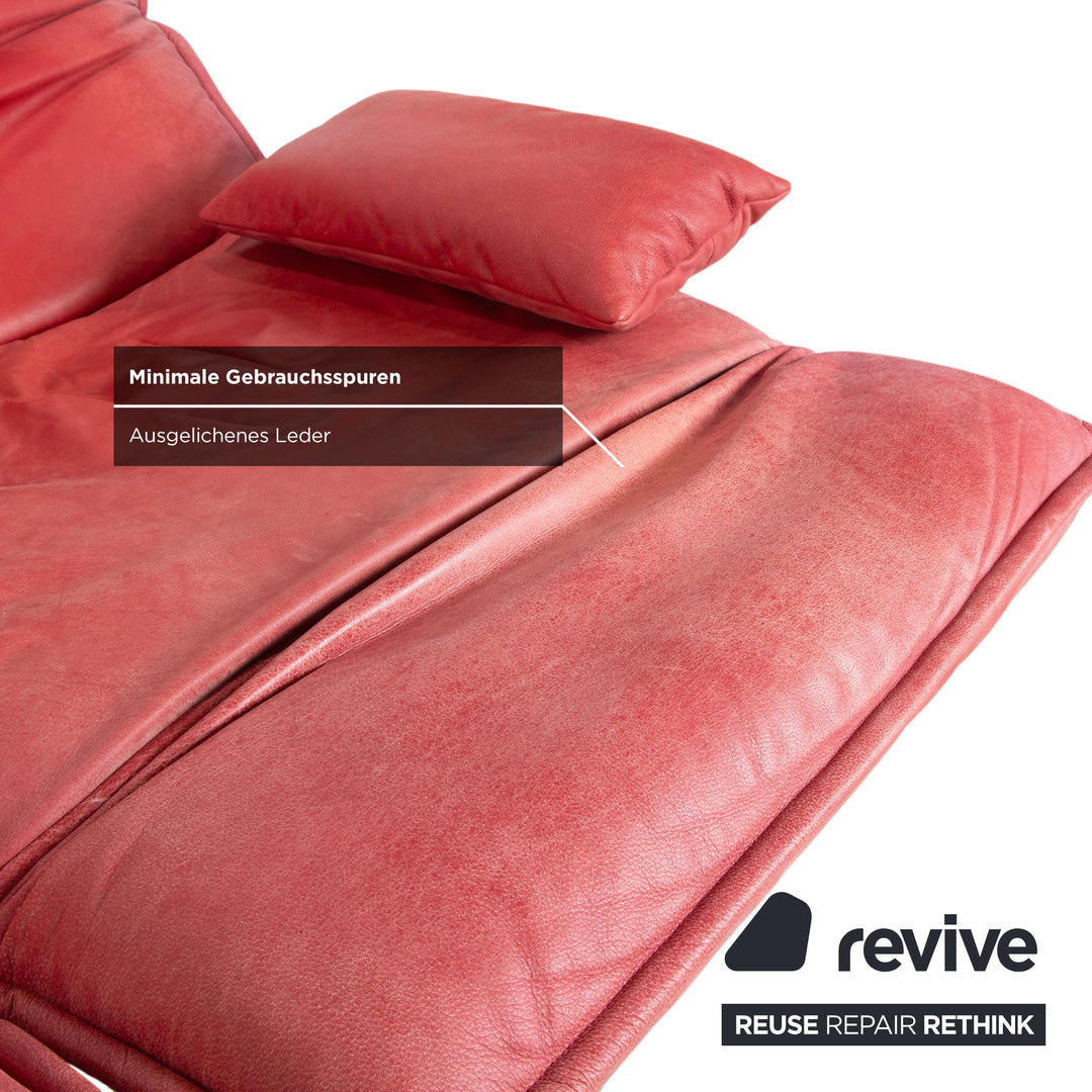 Koinor Free Motion Epos 2 Leder Zweisitzer Rot elektrische Funktion Sofa Couch