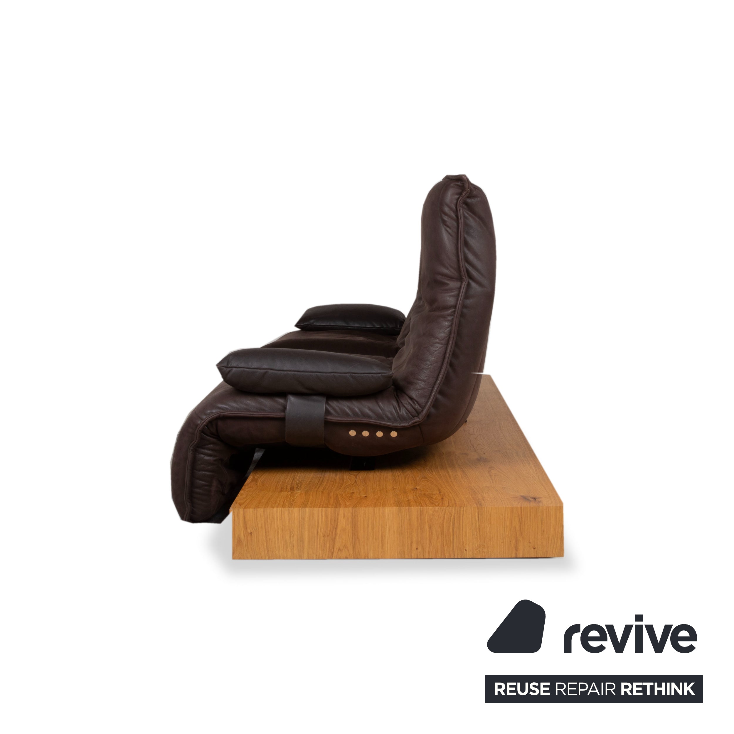 Koinor Free Motion Epos 3 Leather Two-Seater Brown Electric Function Recliner Sofa Couch