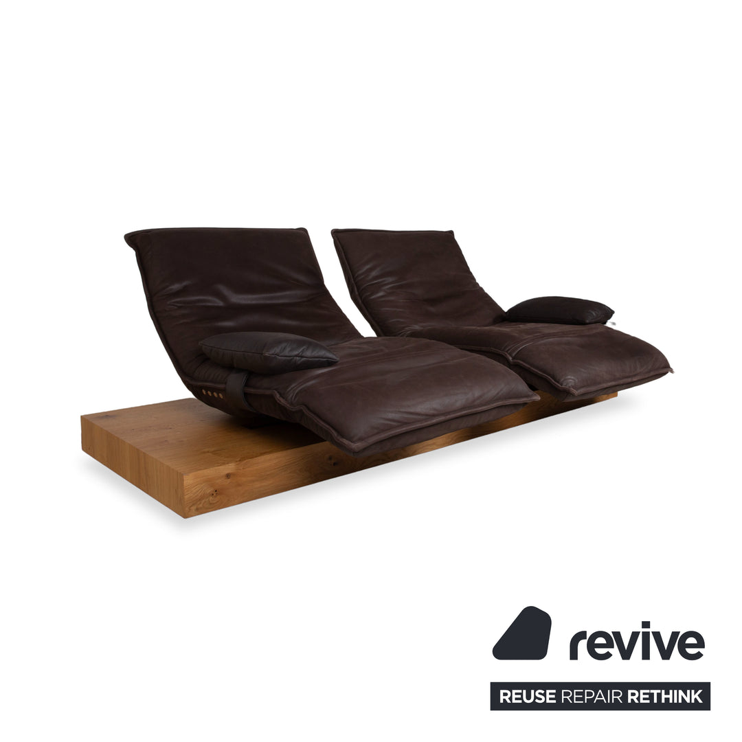 Koinor Free Motion Epos 3 Leder Zweisitzer Braun elektrische Funktion Relaxfunktion Sofa Couch