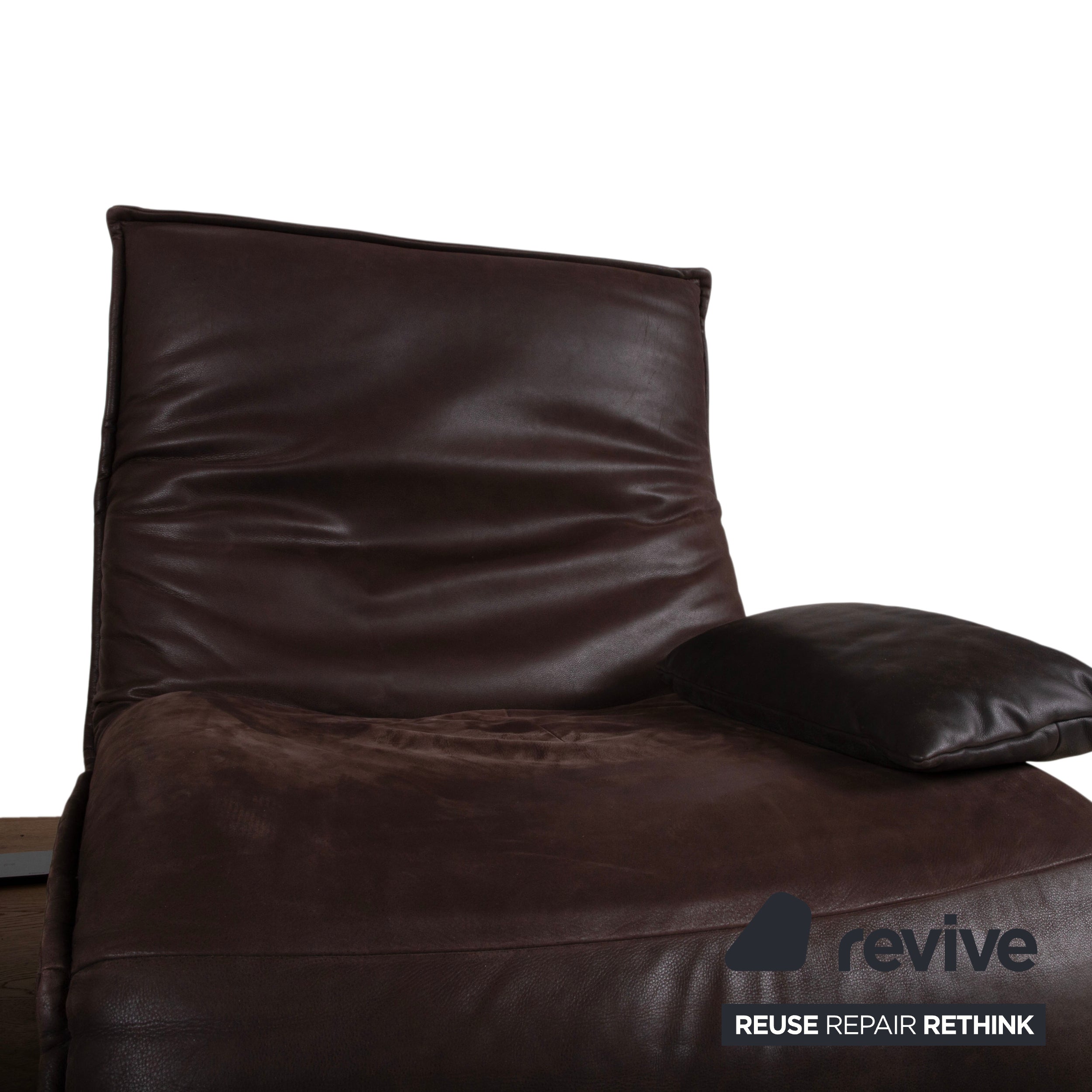 Koinor Free Motion Epos 3 Leather Two-Seater Brown Electric Function Recliner Sofa Couch