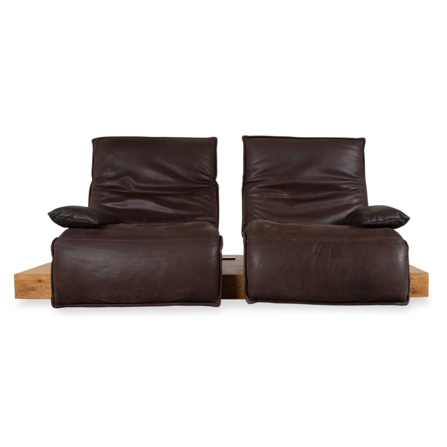 Koinor Free Motion Epos 3 Leder Zweisitzer Braun elektrische Funktion Sofa Couch
