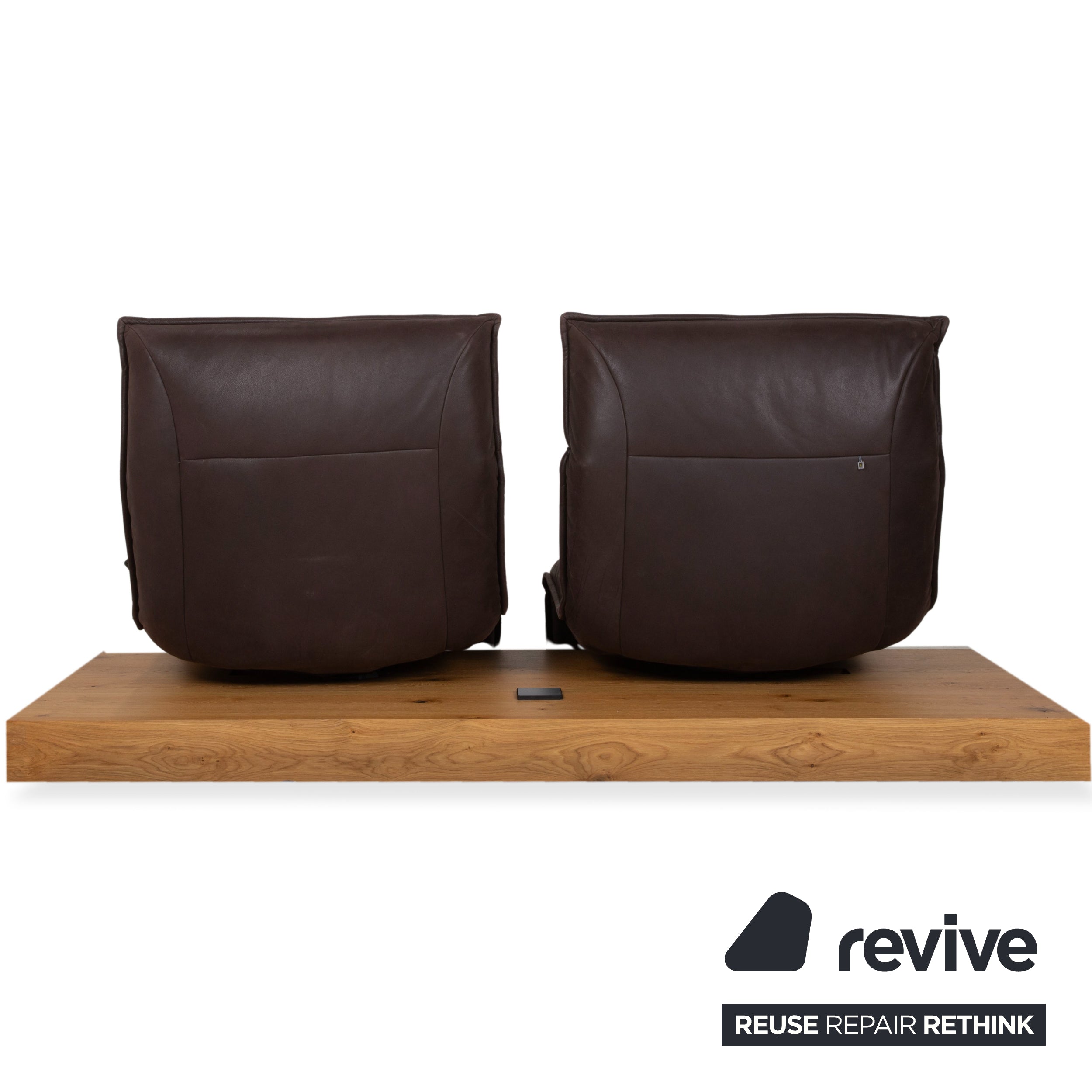 Koinor Free Motion Epos 3 Leather Two-Seater Brown Electric Function Recliner Sofa Couch