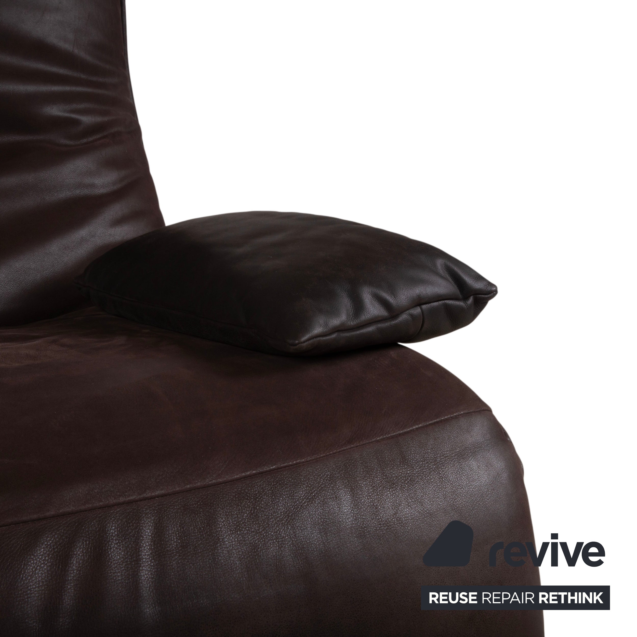 Koinor Free Motion Epos 3 Leather Two-Seater Brown Electric Function Recliner Sofa Couch