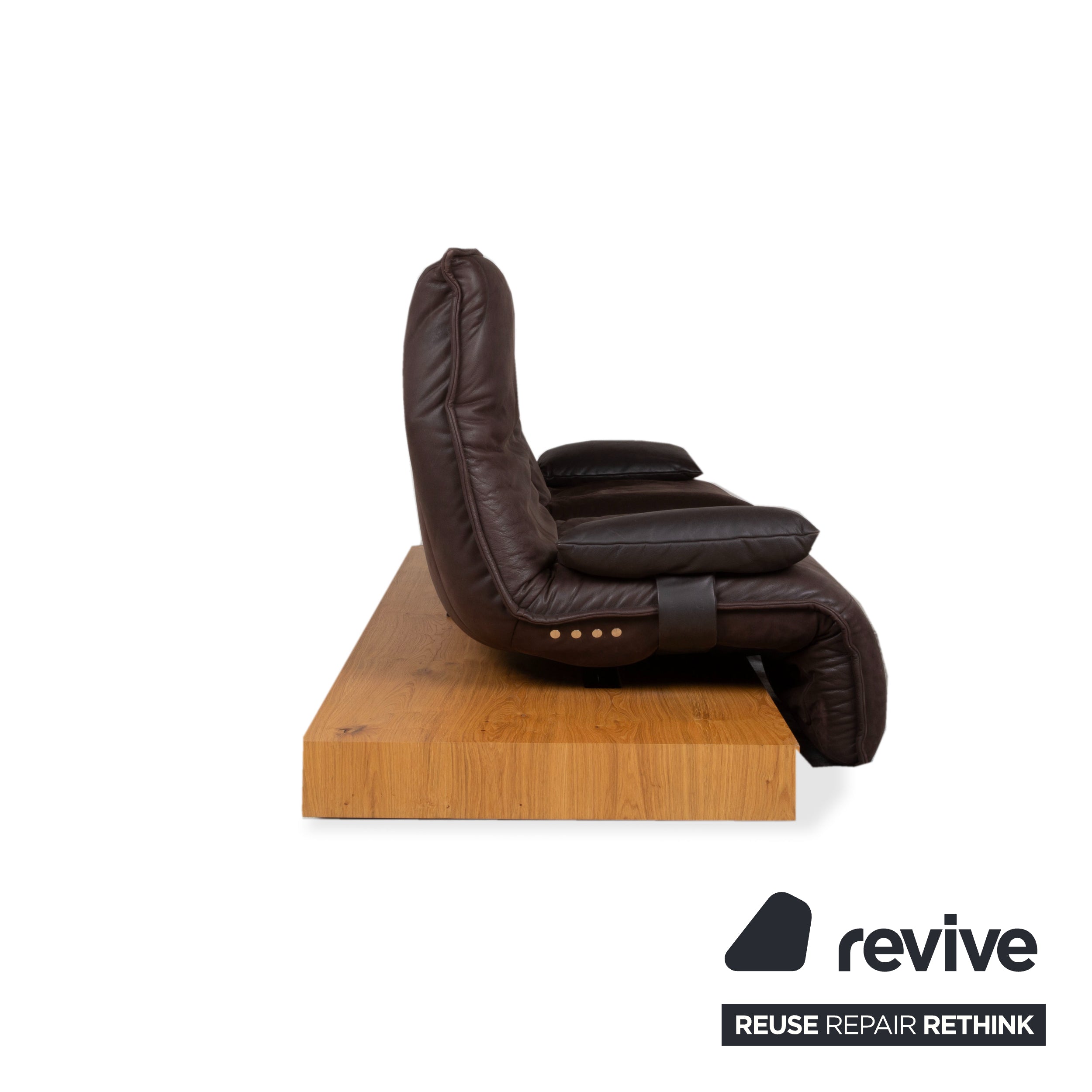 Koinor Free Motion Epos 3 Leather Two-Seater Brown Electric Function Recliner Sofa Couch