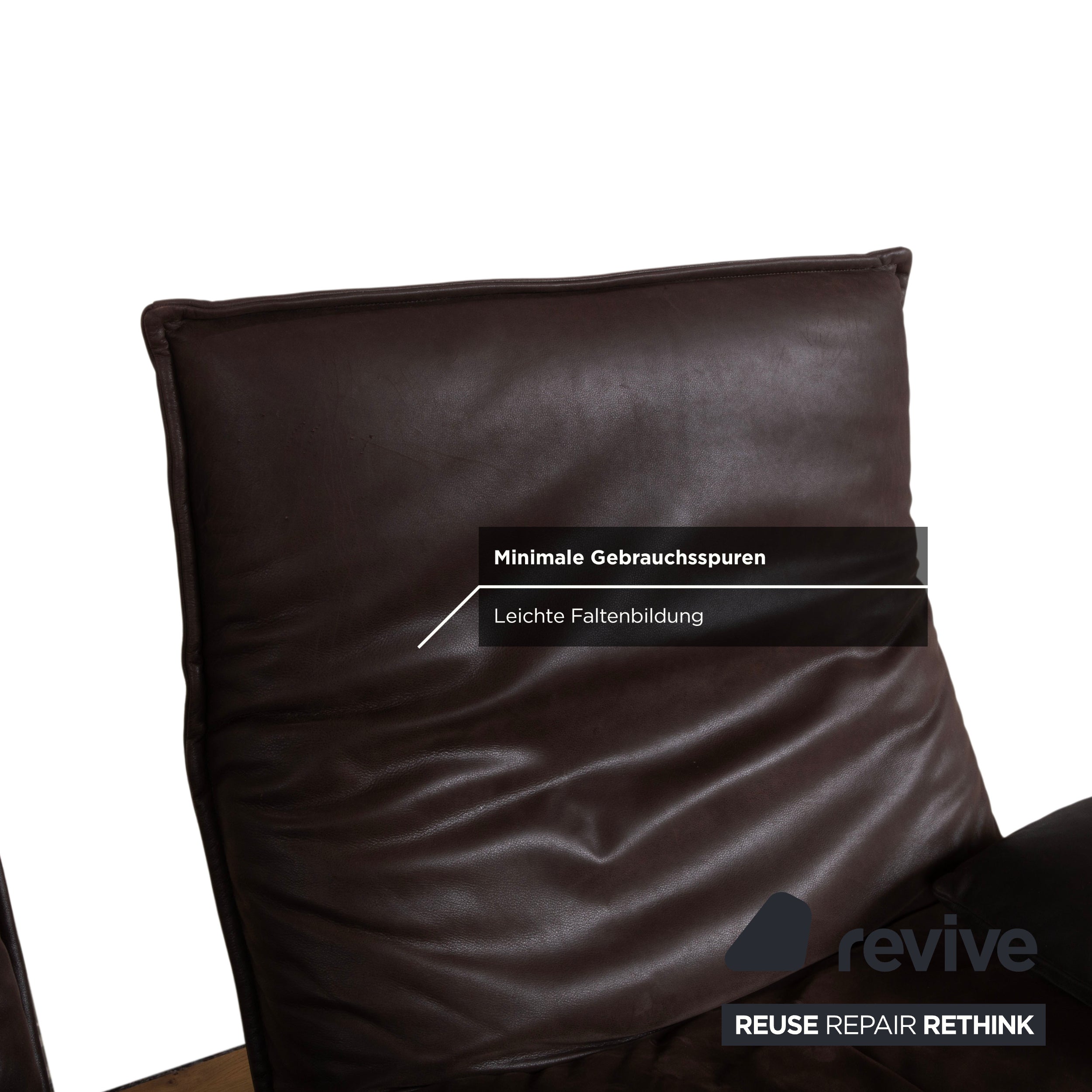 Koinor Free Motion Epos 3 Leather Two-Seater Brown Electric Function Recliner Sofa Couch