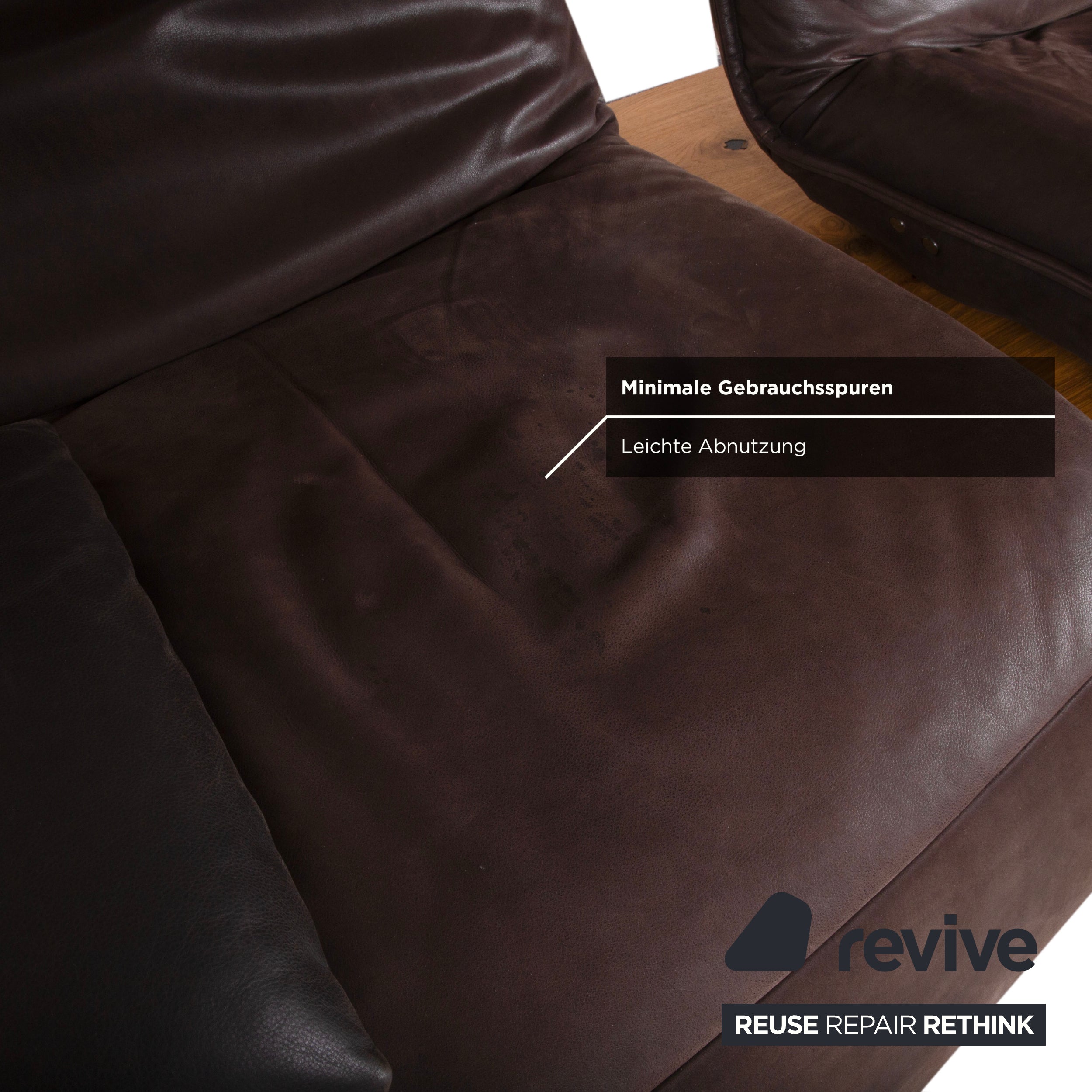 Koinor Free Motion Epos 3 Leather Two-Seater Brown Electric Function Recliner Sofa Couch