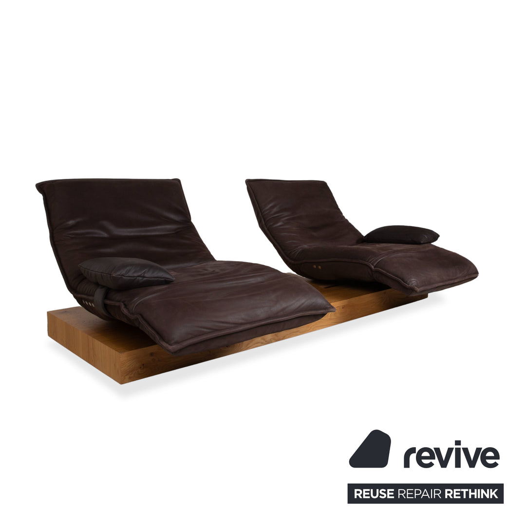 Koinor Free Motion Epos 3 Leder Zweisitzer Braun elektrische Funktion Relaxfunktion Sofa Couch