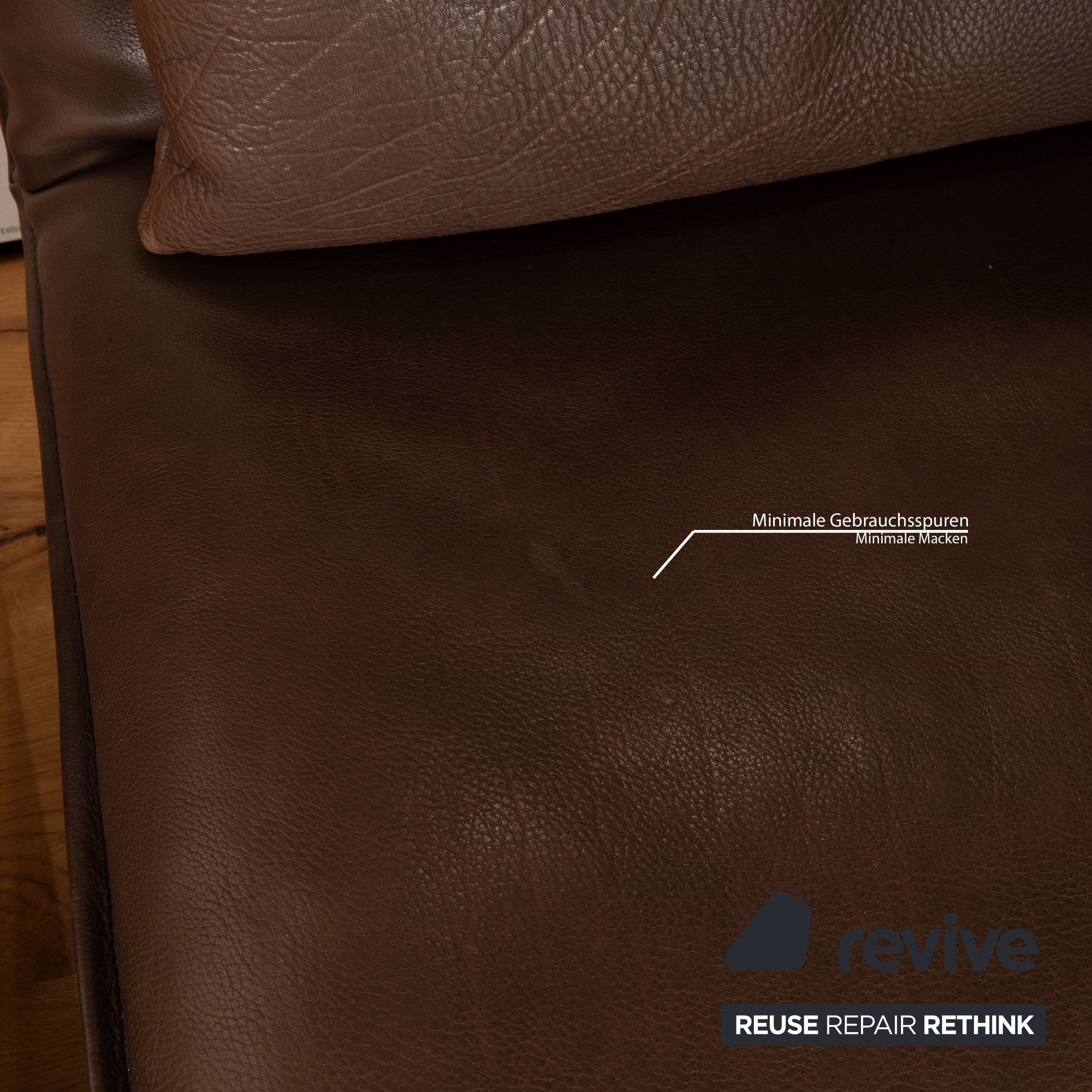 Koinor Free Motion Epos 3 canapé deux places en cuir marron foncé avec fonction électrique