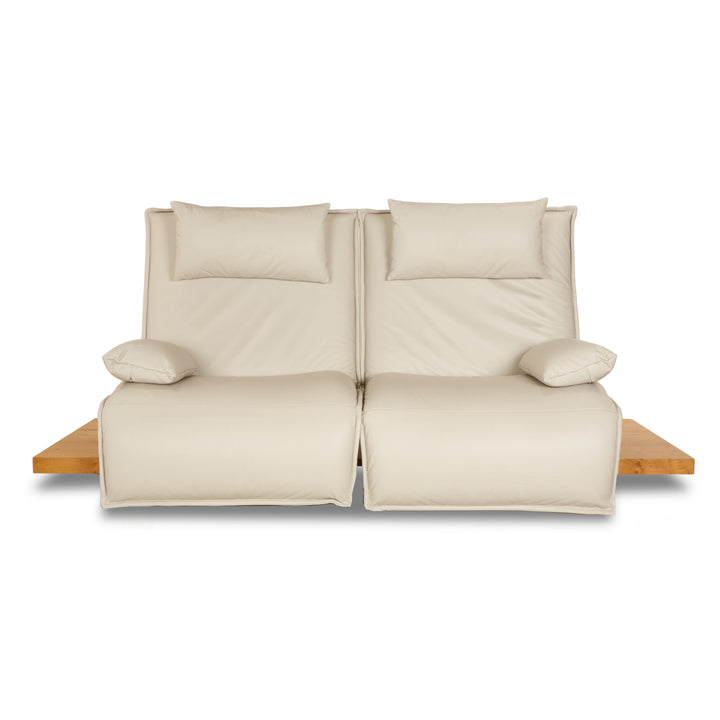 Koinor Free Motion Epos 3 Leather Two Seater Grey Beige Greige Electric Function Sofa Couch