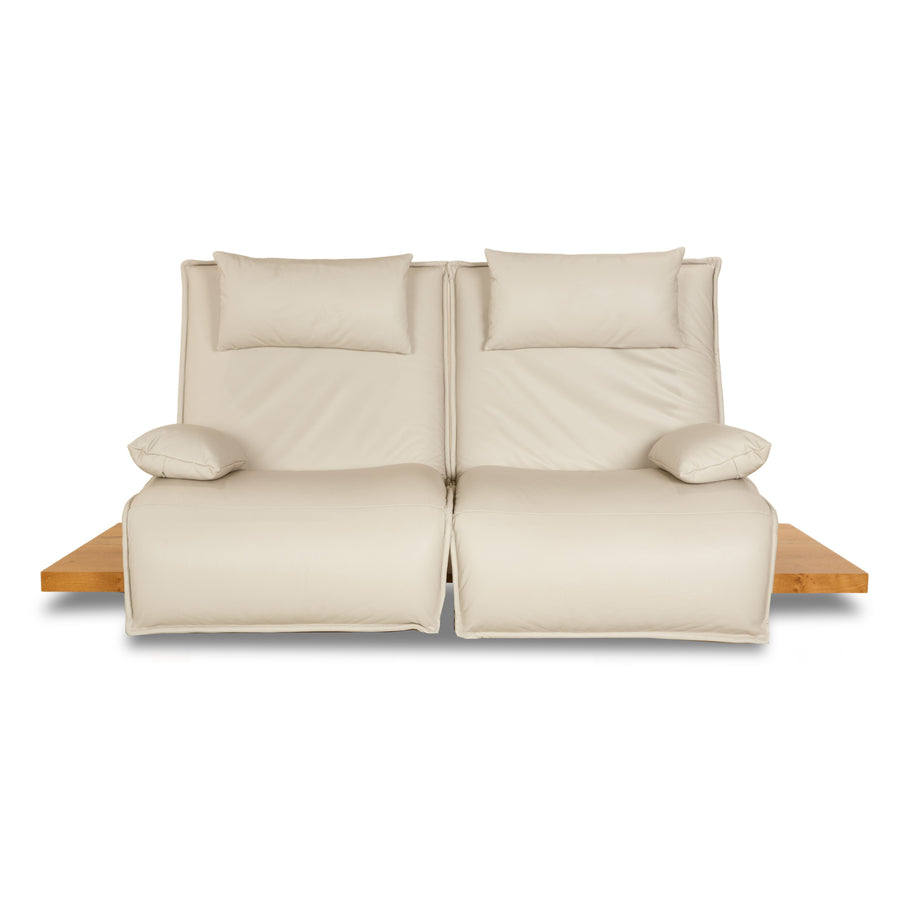 Koinor Free Motion Epos 3 Leather Two Seater Grey Beige Greige Electric Function Sofa Couch