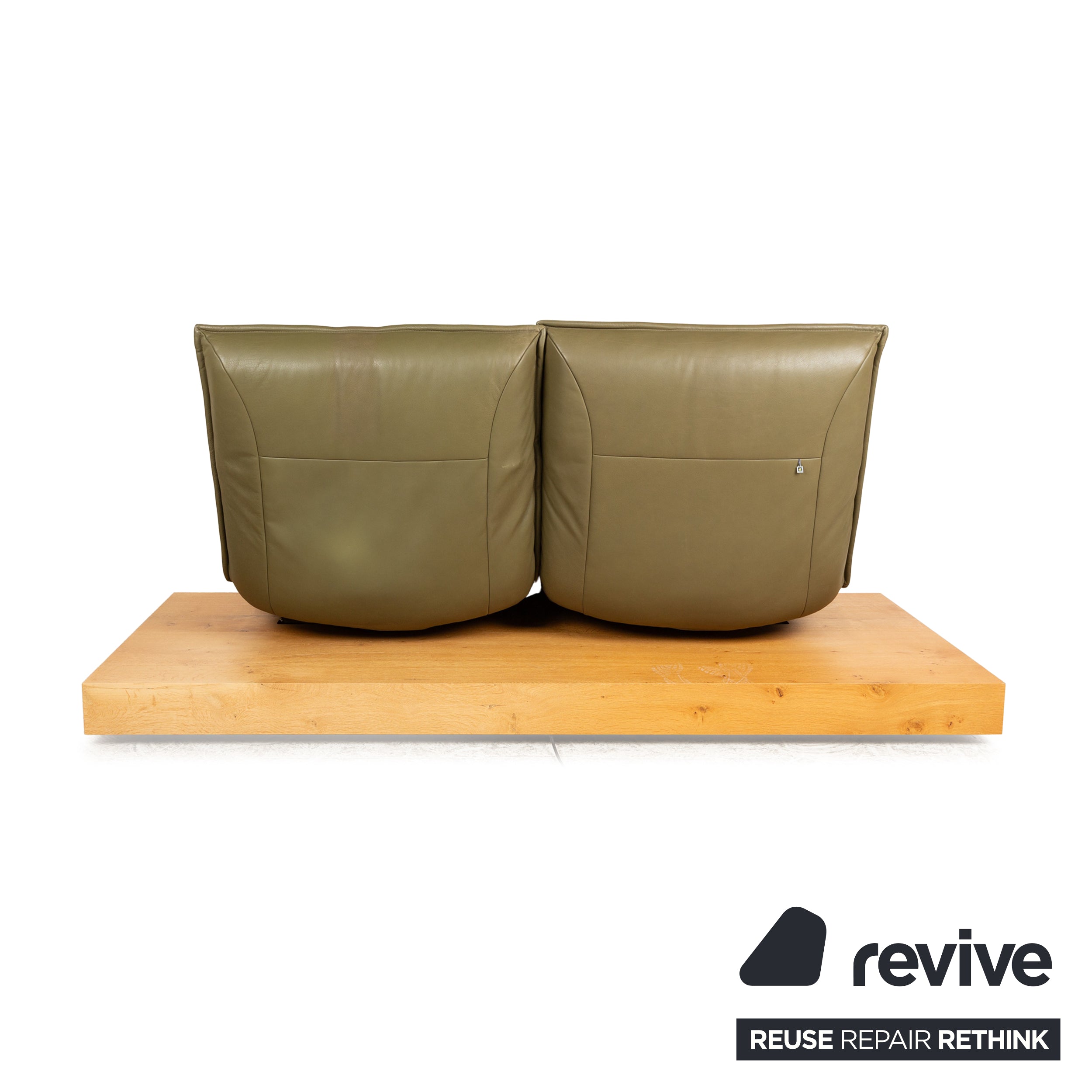 Koinor Free Motion Epos 3 Canapé deux places en cuir vert avec fonction électrique