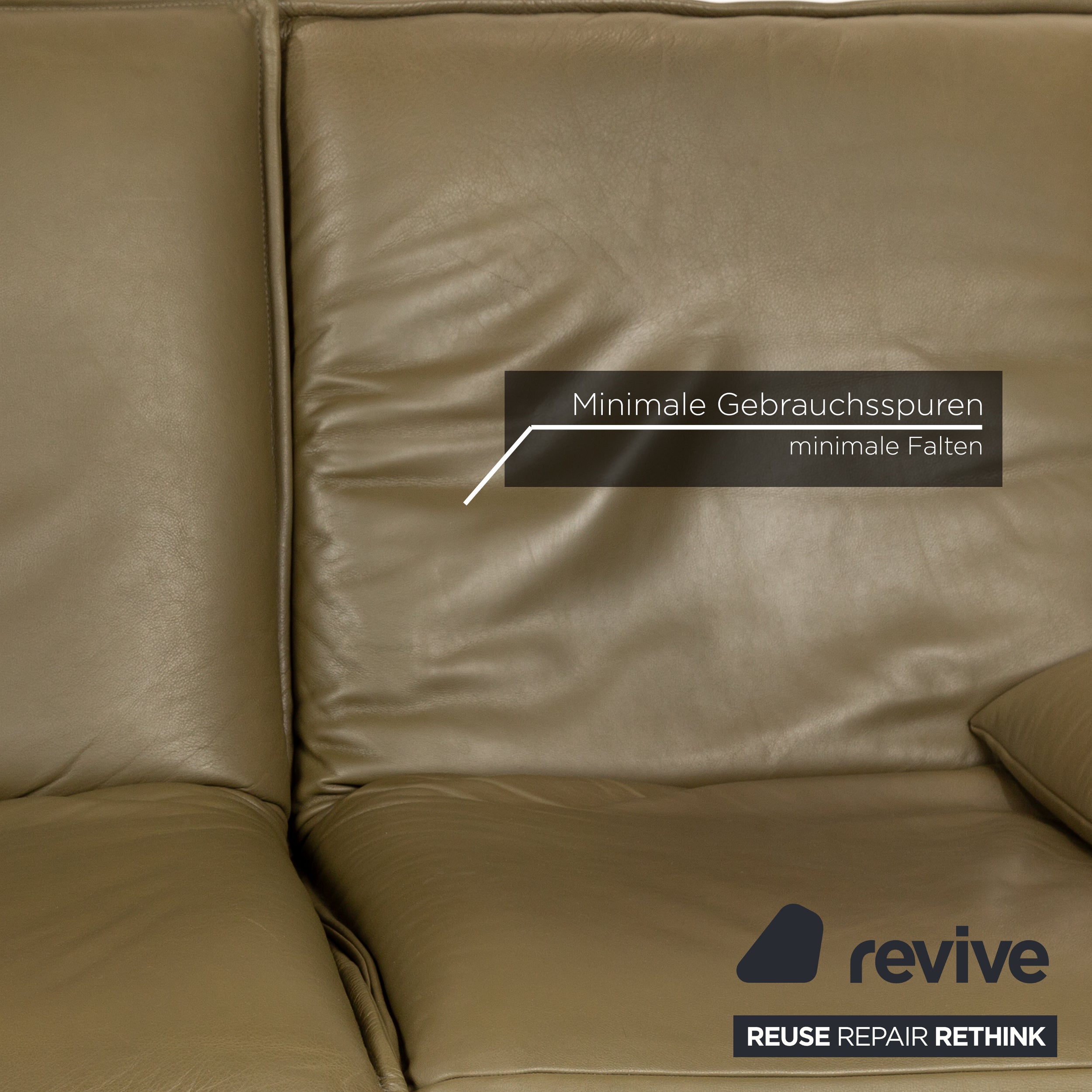 Koinor Free Motion Epos 3 Canapé deux places en cuir vert avec fonction électrique