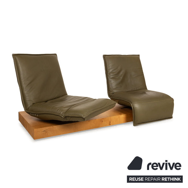 Koinor Free Motion Epos 3 Leder Zweisitzer Grün elektrische Funktion Sofa Couch