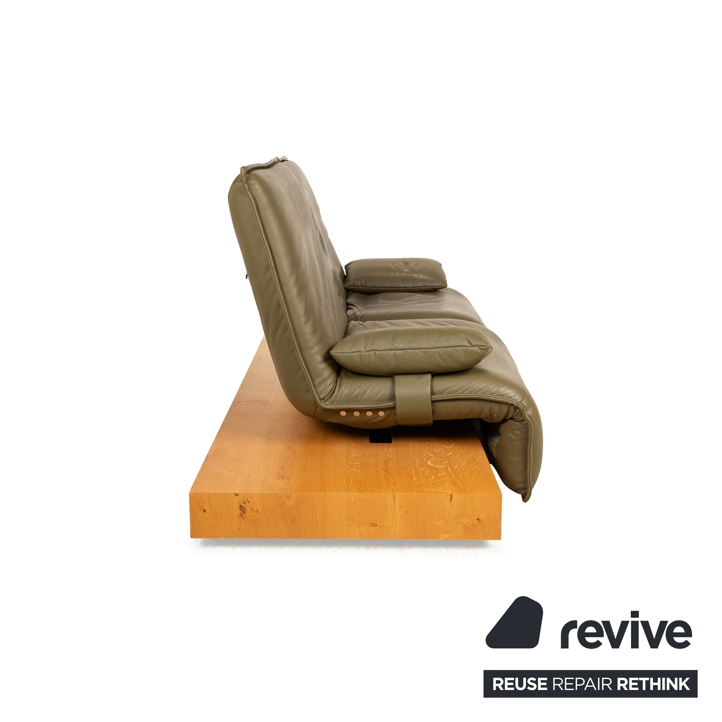 Koinor Free Motion Epos 3 Canapé deux places en cuir vert avec fonction électrique