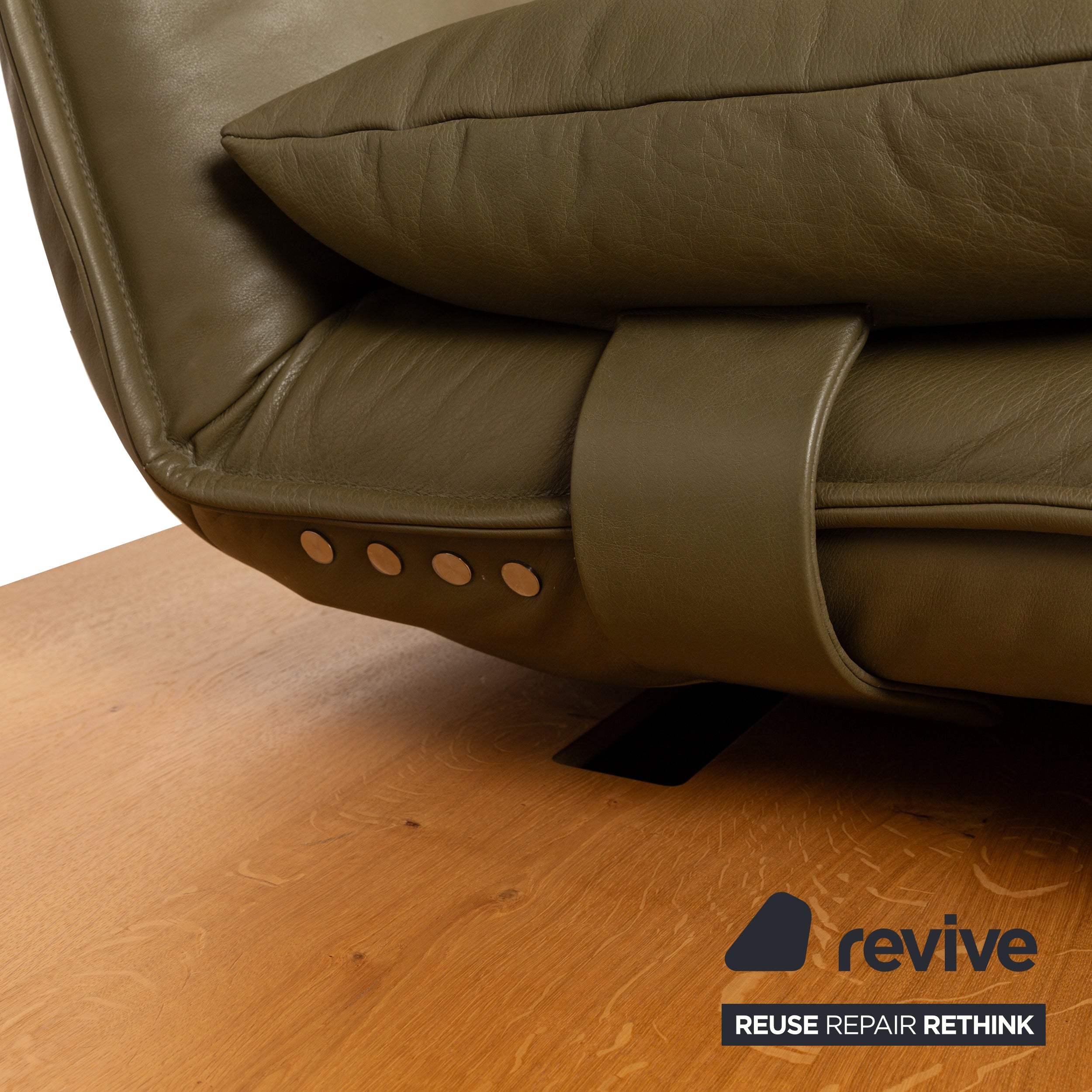 Koinor Free Motion Epos 3 Canapé deux places en cuir vert avec fonction électrique