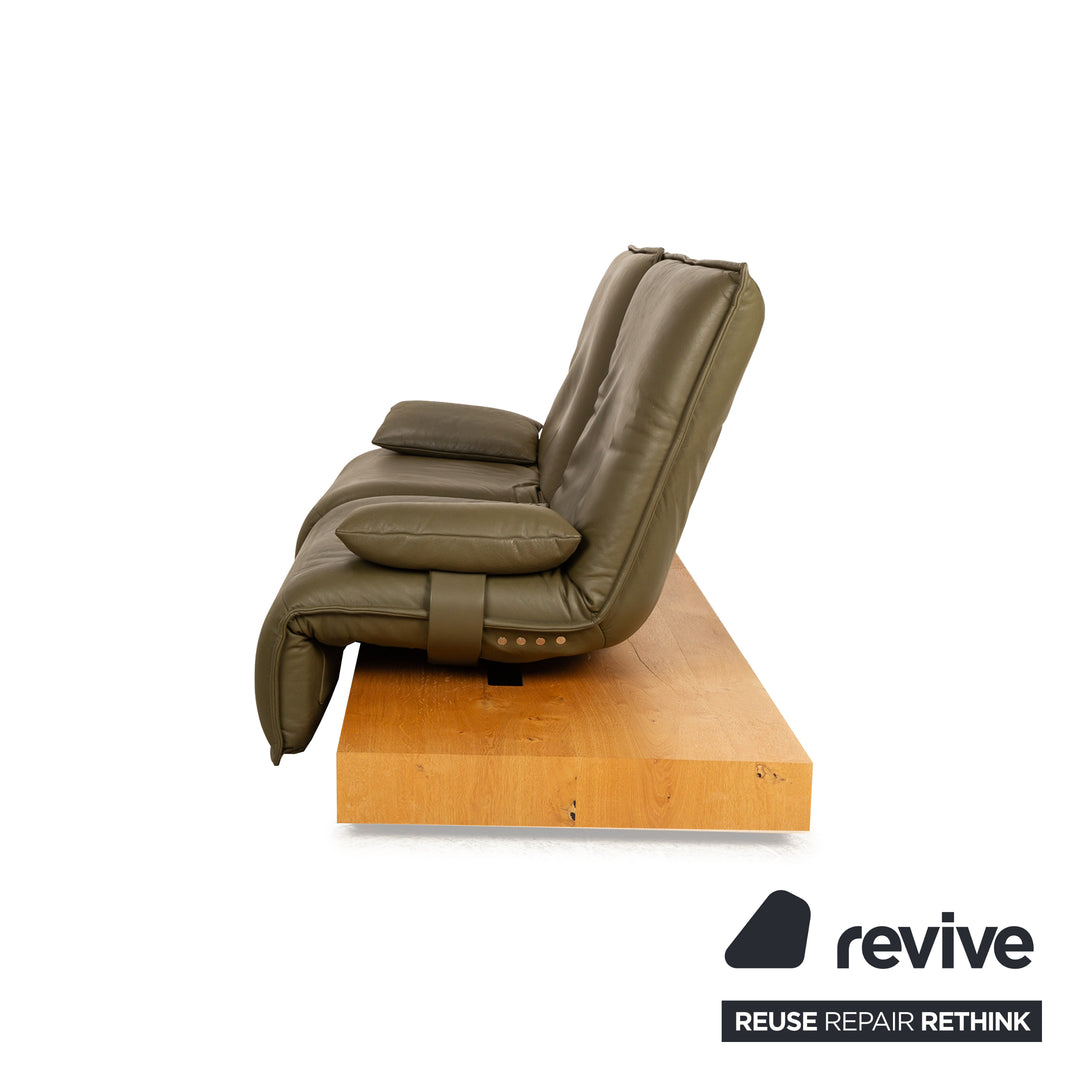 Divano a due posti Koinor Free Motion Epos 3 in pelle verde con funzione elettrica