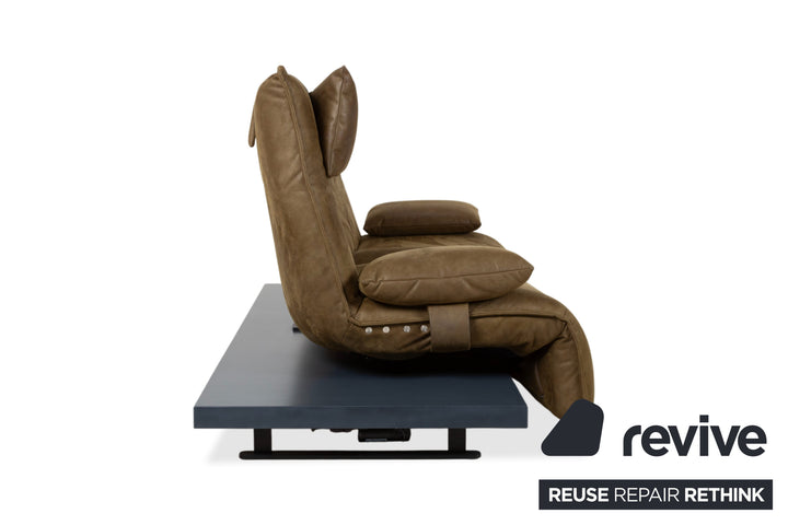 Koinor Free Motion Epos Leder Zweisitzer Oliv Grün Senf elektrische Funktion Sofa Couch